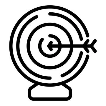 Integrity target icon outline vector. Value balance Stock Illustration