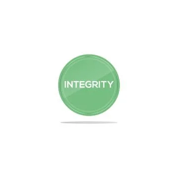 Integrity text in green circle Stock Illustration