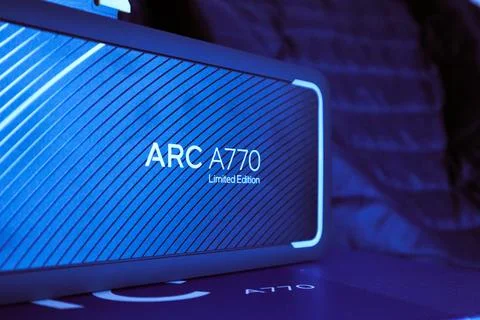Intel ARC A770 Limited Edition Graphics Card 스톡 사진