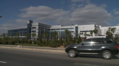 Intel campus, Fab 68 sign, traffic, China Stock Footage 54428547