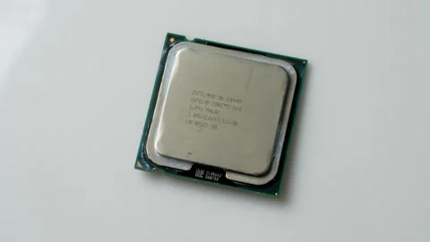 Intel Core 2 Duo E8400 Processor Stock Footage 304224633