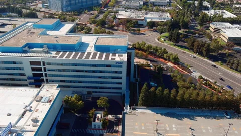 Intel Headquarters And Office In Santa Clara, Mission College Blvd, United Stock Footage 250617355