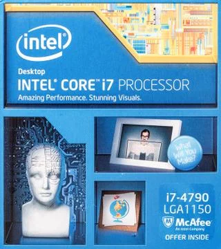 Intel i7 Processor Box Stock Photos