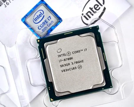 Intel logo and CPU Photos