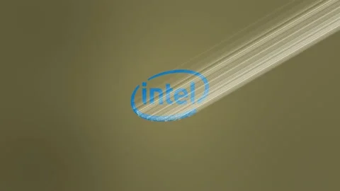Intel Logo Light Reveal Stock Footage 157698282