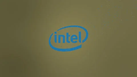 Intel Logo Wind Dissolve Video stock 157698902