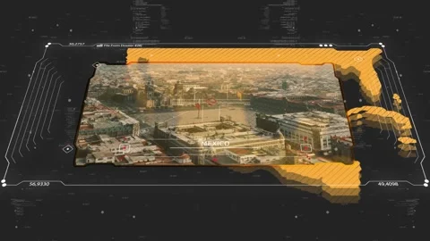 Intel map of Mexico Stock Footage 331113633
