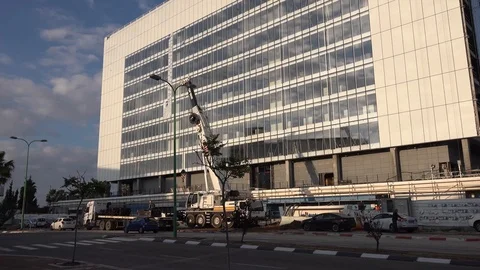 Intel new campus PTK1  in Petach Tikva under construction Video stock 100240385