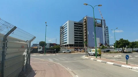 Intel new campus PTK1  under construction in Petach tikva industrial zone Video stock 94805101