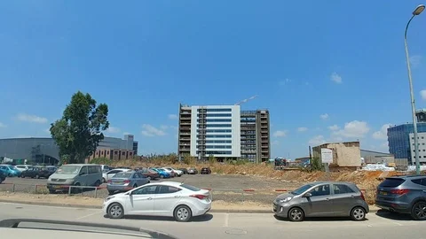 Intel new campus PTK1  under construction in Petach tikva industrial zone Stock Footage 94826627