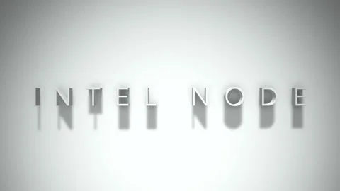 Intel node 3D title animation with shadows on a white background Video stock 297515804