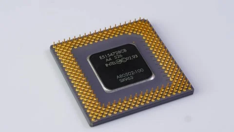 Intel Pentium Processor Stock Footage 303730476