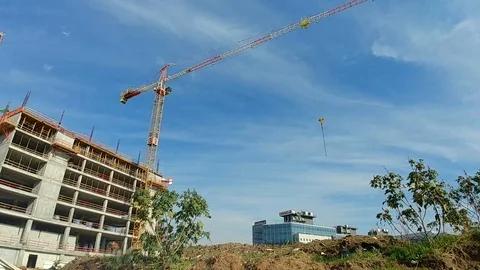 Intel Petach Tikva Green building PTK1 under construction Stock Footage 89041035