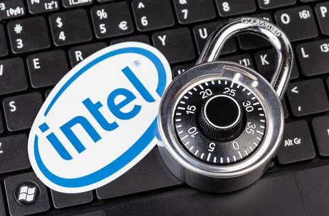 Intel processors hardware safety and security patches, kernel level exploit.. Stock Photos