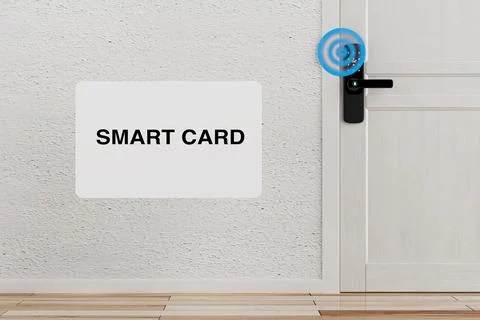 Inteligente Biometric Smart Door Lock with Digital Keypad and Key Smart Car.. Stock Illustration