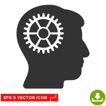 Intellect Cog Vector Eps Icon Stock Illustration