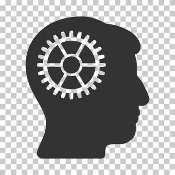 Intellect Cog Vector Icon Stock Illustration