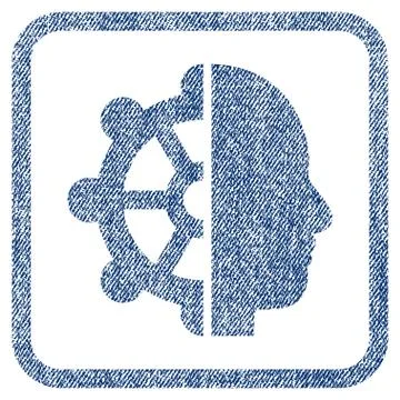 Intellect Fabric Textured Icon Stock Illustration