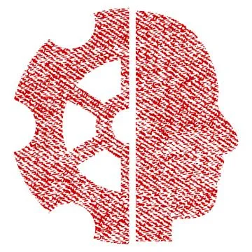 Intellect Fabric Textured Icon Stock Illustration