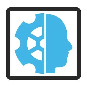 Intellect Framed Vector Icon Stock Illustration