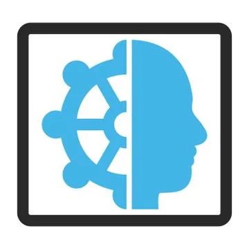 Intellect Framed Vector Icon Stock Illustration