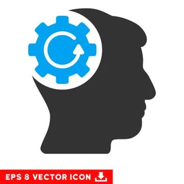 Intellect Gear Rotation Vector Eps Icon Illustrazione stock