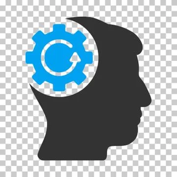 Intellect Gear Rotation Vector Icon Illustrazione stock
