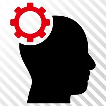 Intellect Gear Vector Icon Stock Illustration