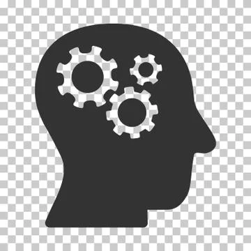Intellect Gears Vector Icon Stock Illustration