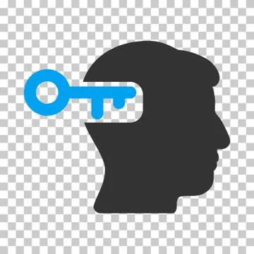 Intellect Key Vector Icon Stock Illustration
