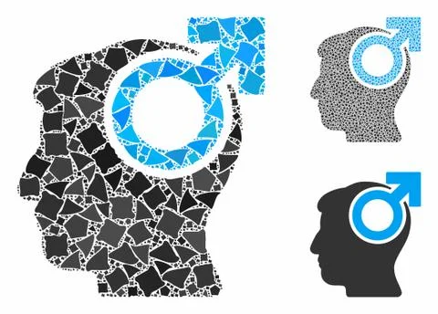 Intellect potency Mosaic Icon of Rough Elements Stockillustratie