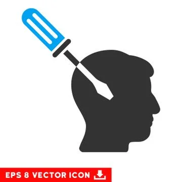 Intellect Screwdriver Tuning Vector Eps Icon Stock Illustration