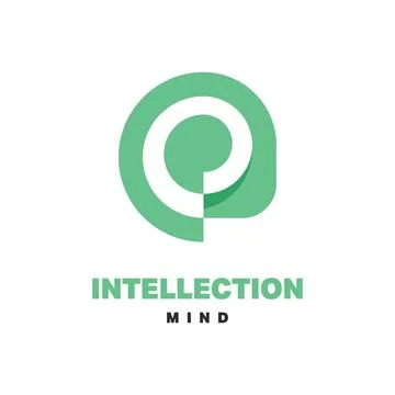 Intellection Mind Logo Stock Illustration