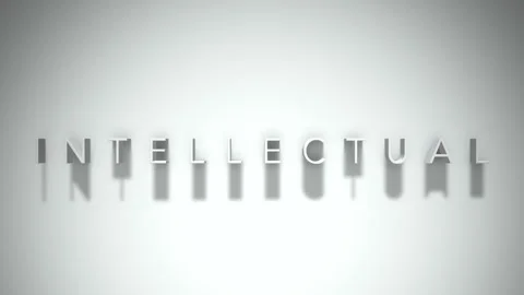 Intellectual 3D title animation with shadows on a white background Video stock 297819147