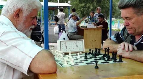 Intellectual chess match Stock Footage 53206529