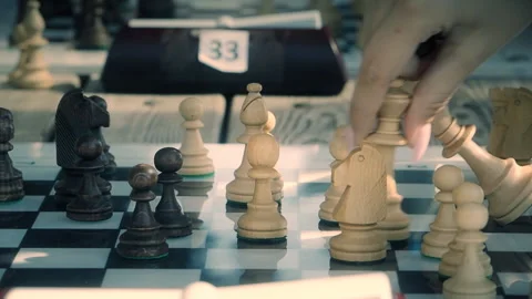 Intellectual chessboard battles Video stock 162652522