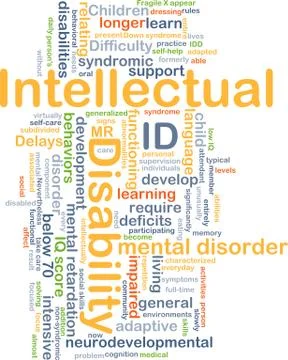 Intellectual disability ID background concept Stock Illustration