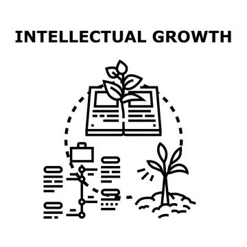 Intellectual growth developing through education and learning Stock Illustration
