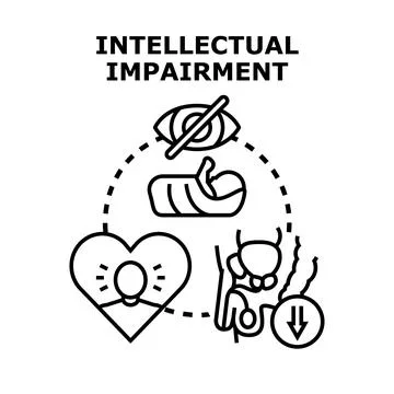 Intellectual impairment concept vector illustration for medical issues Stock Illustration