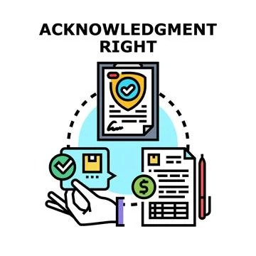 Intellectual property acknowledgment right vector concept Stock Illustration