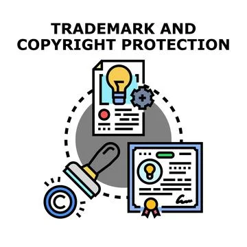 Intellectual property protection concept for creative ideas process 스톡 일러스트