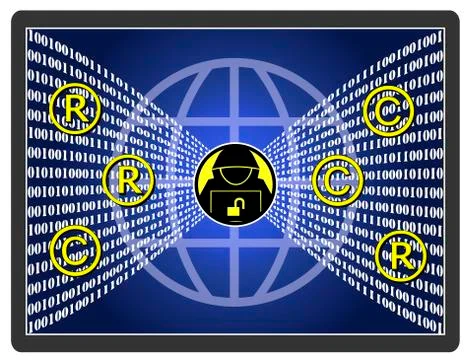 Intellectual property theft Stock Illustration