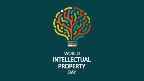 Intellectual property world day light bulb brain 스톡 동영상 333702964