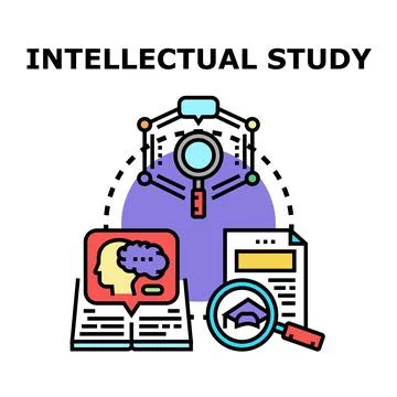 Intellectual study concept developing knowledge and learning Stock Illustration