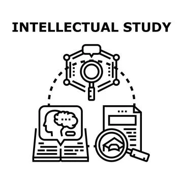 Intellectual study concept developing knowledge and learning Stock Illustration