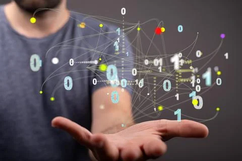 Intelligence analyst dashboard on virtual 库存照片
