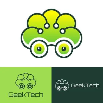 Intelligence and Technology Icon or Logo Stockillustratie