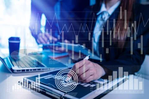 Intelligence (BI) and business analytics (BA) with key performance indicato.. Stock Photos
