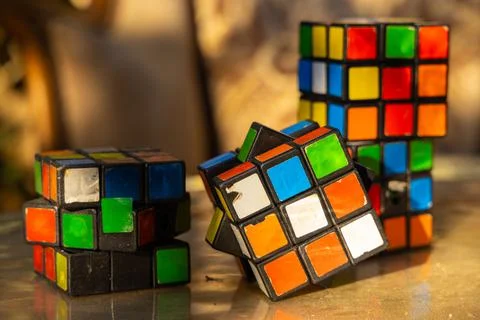 Intelligence developer color cube game Stock Photos