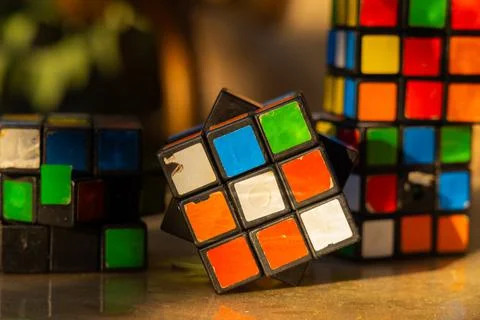 Intelligence developer color cube game Stock Photos